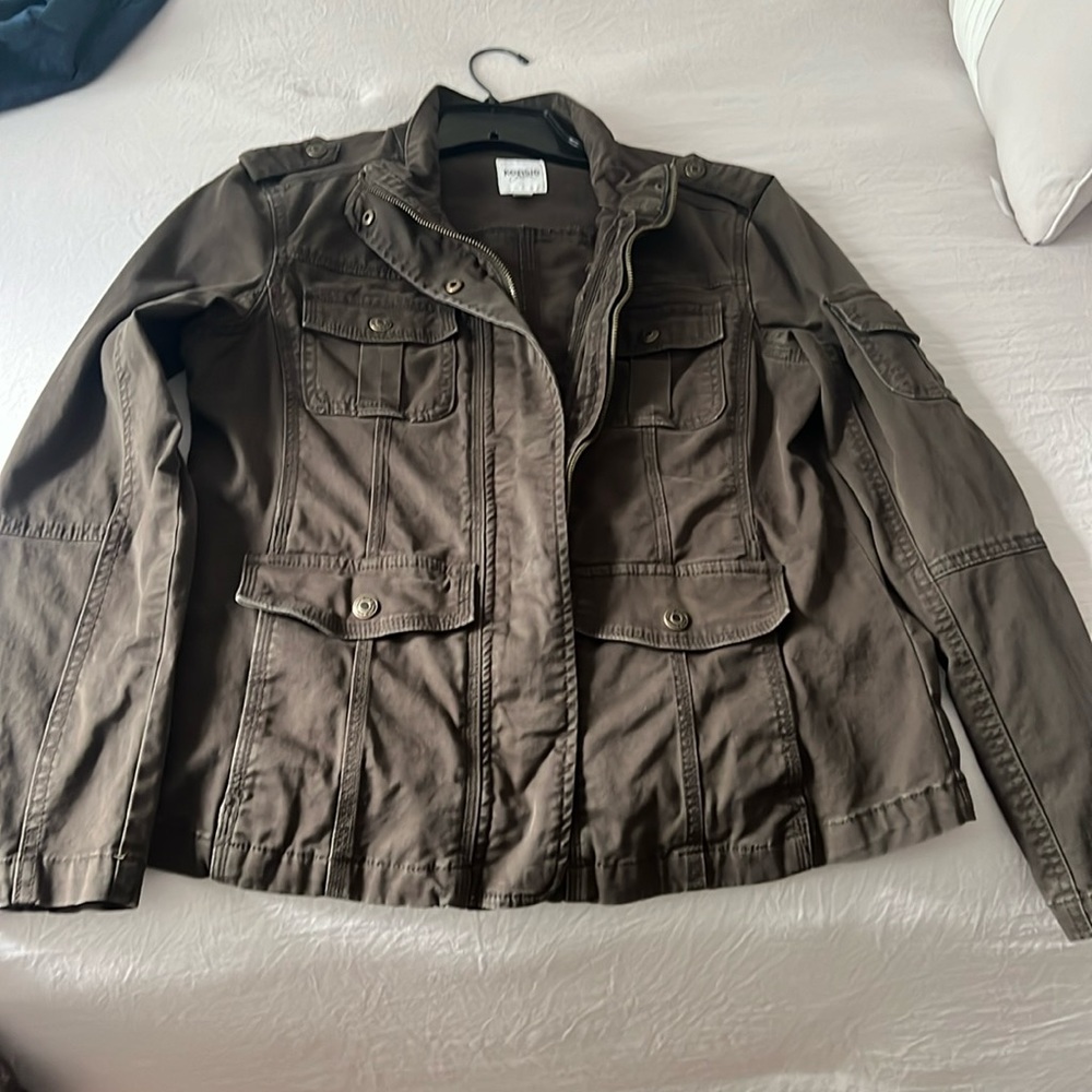 Kensie Jeans Cargo Green Jacket Size M